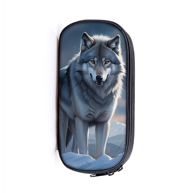 Trousse Scolaire Motif Animal — Grande Capacité Compartimentée